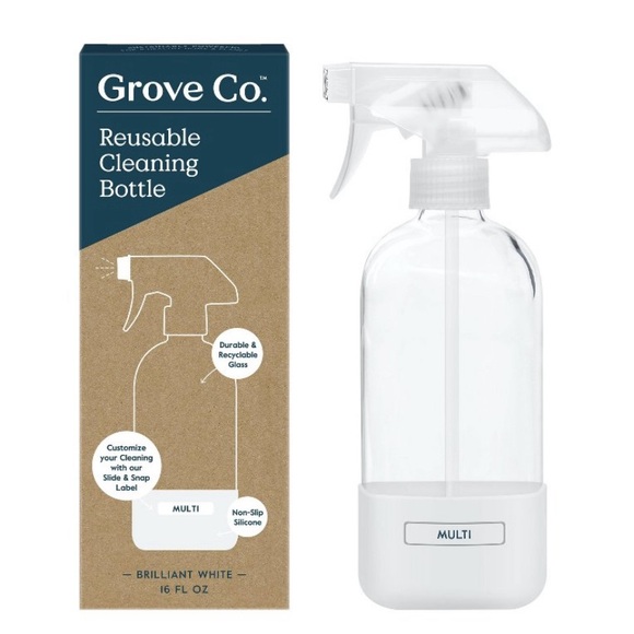 Grove Co. Set 2 Brand new spray bottles and ceramic tray + gray wavy soap dish - Picture 3 of 6